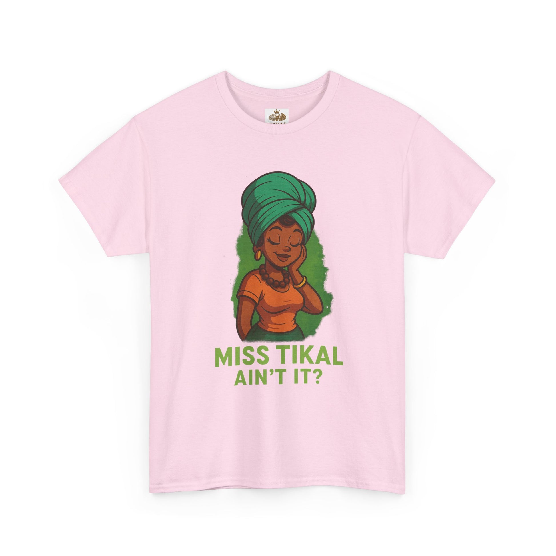 Miss Tikal Unisex Heavy Cotton Tee - Fun Casual Wear, Graphic Tee, Gift for Her, Summer Vibes, Unique T-Shirt - Wayal Store