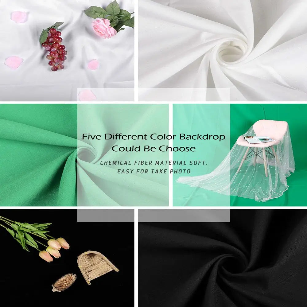 Photography Background Backdrop Cloth Smooth Green White Black Pure Cotton Chromakey Screen Photo Studio Live Streaming - Wayal Store