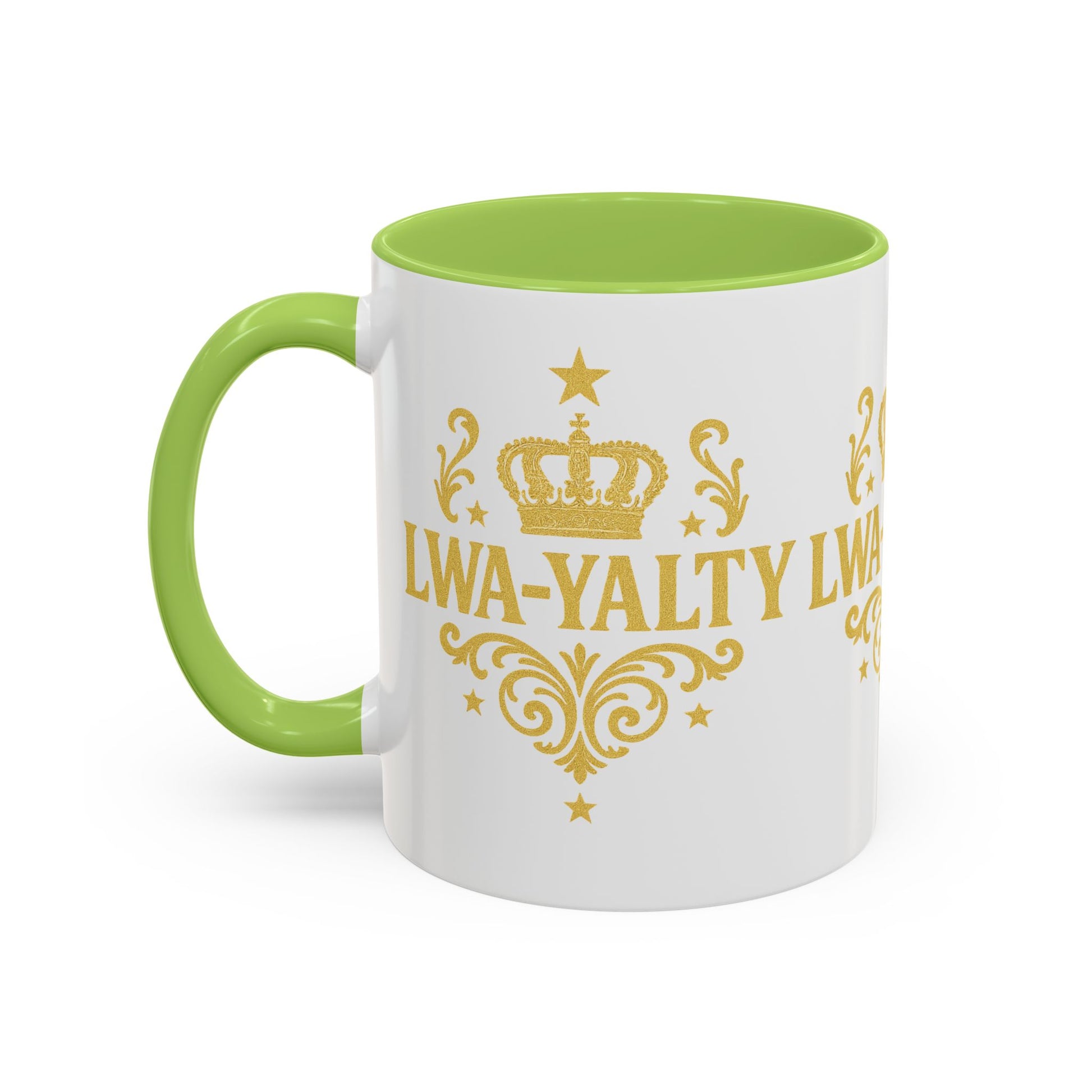 Regal Crown Accent Coffee Mug - Royalty Lwa-Yalty, Unique Gift for Coffee Lovers, Home Decor, Birthday, Celebration - Wayal Store