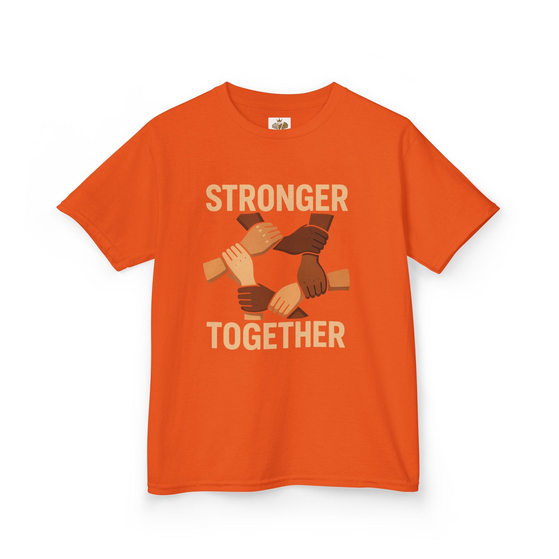 Kids T-Shirt Front | Stronger Together | Diversity, Unity, Friendship, Empowerment, Team Spirit - Wayal Store