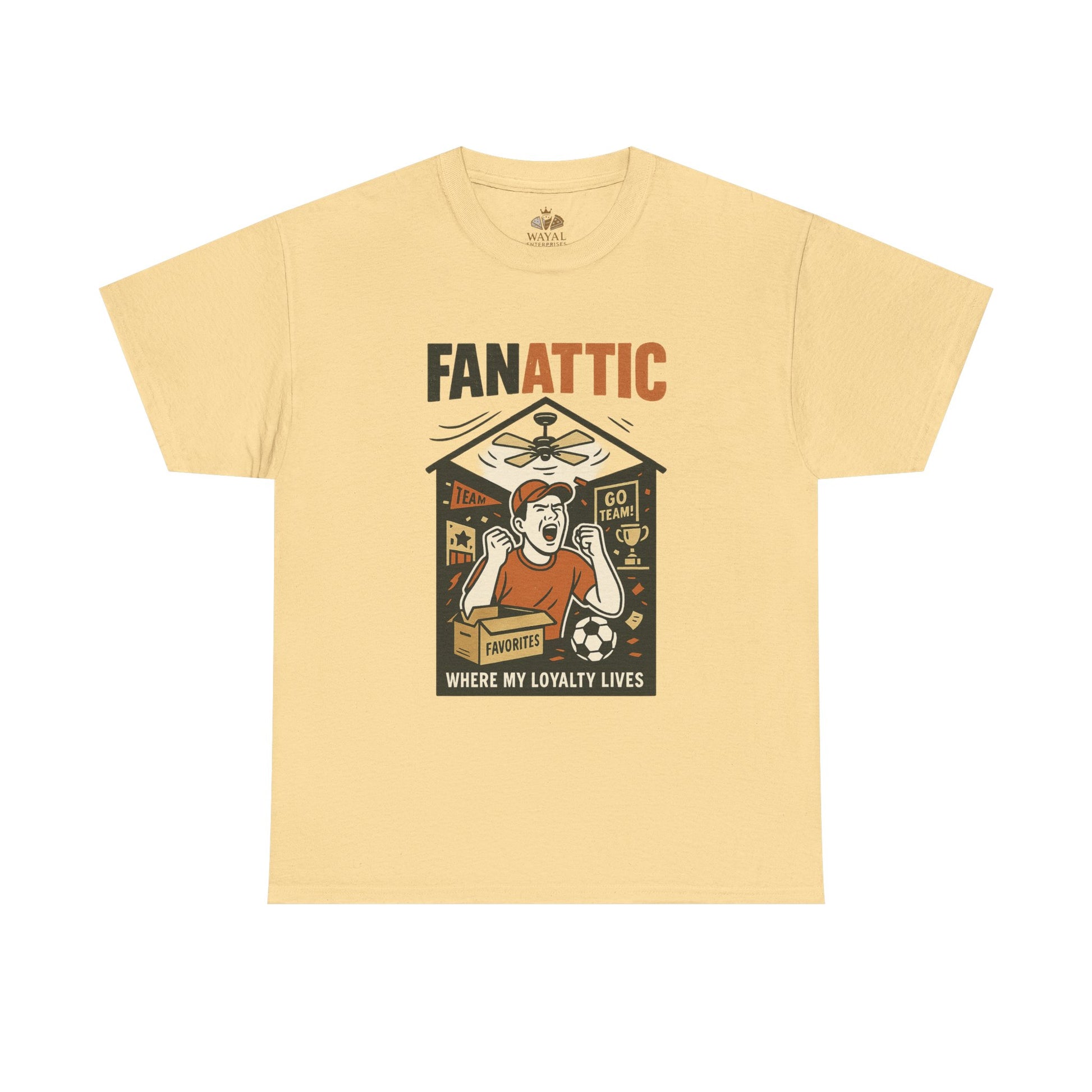 Fanatic Unisex Heavy Cotton Tee - Sports Lover Apparel, Gift for Fans, Casual Wear, Game Day Shirt, Collector's Item - Wayal Store