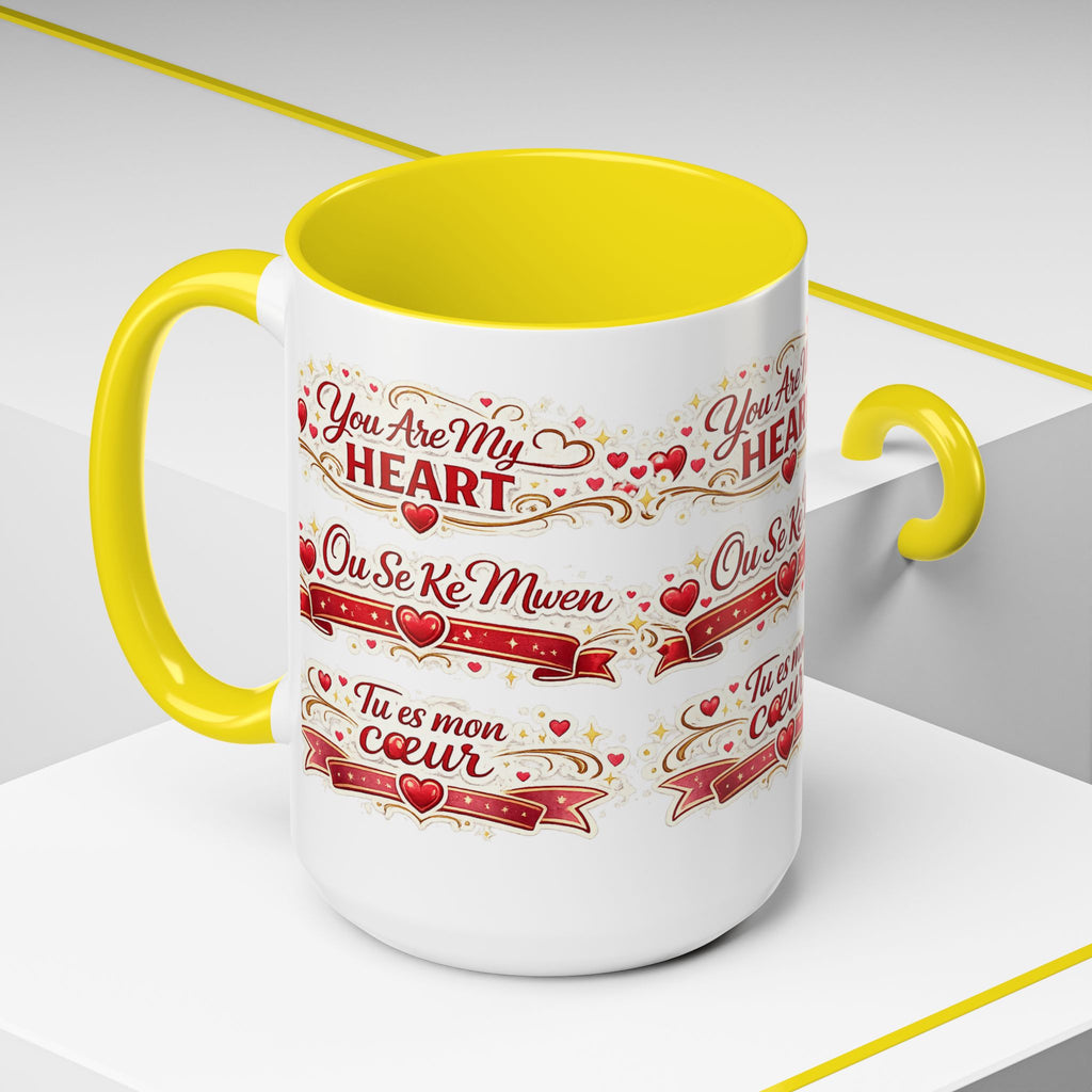 You Are My Heart Accent Coffee Mug – Multilingual Love Gift (11/15oz) - Wayal Store