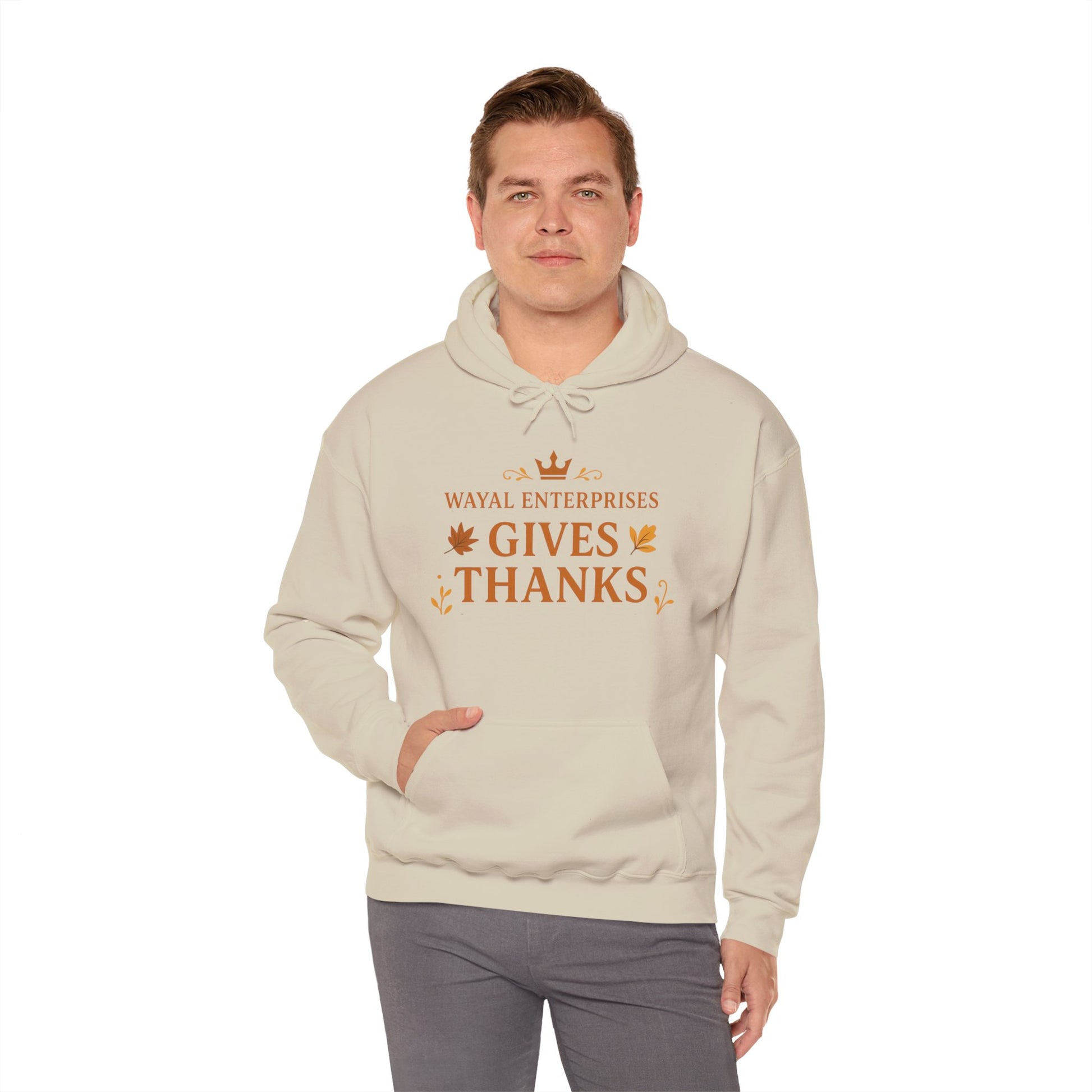 Thanksgiving Hoodie - Unisex Heavy Blend™ Sweatshirt with 'Gives Thanks' Design - Wayal Store