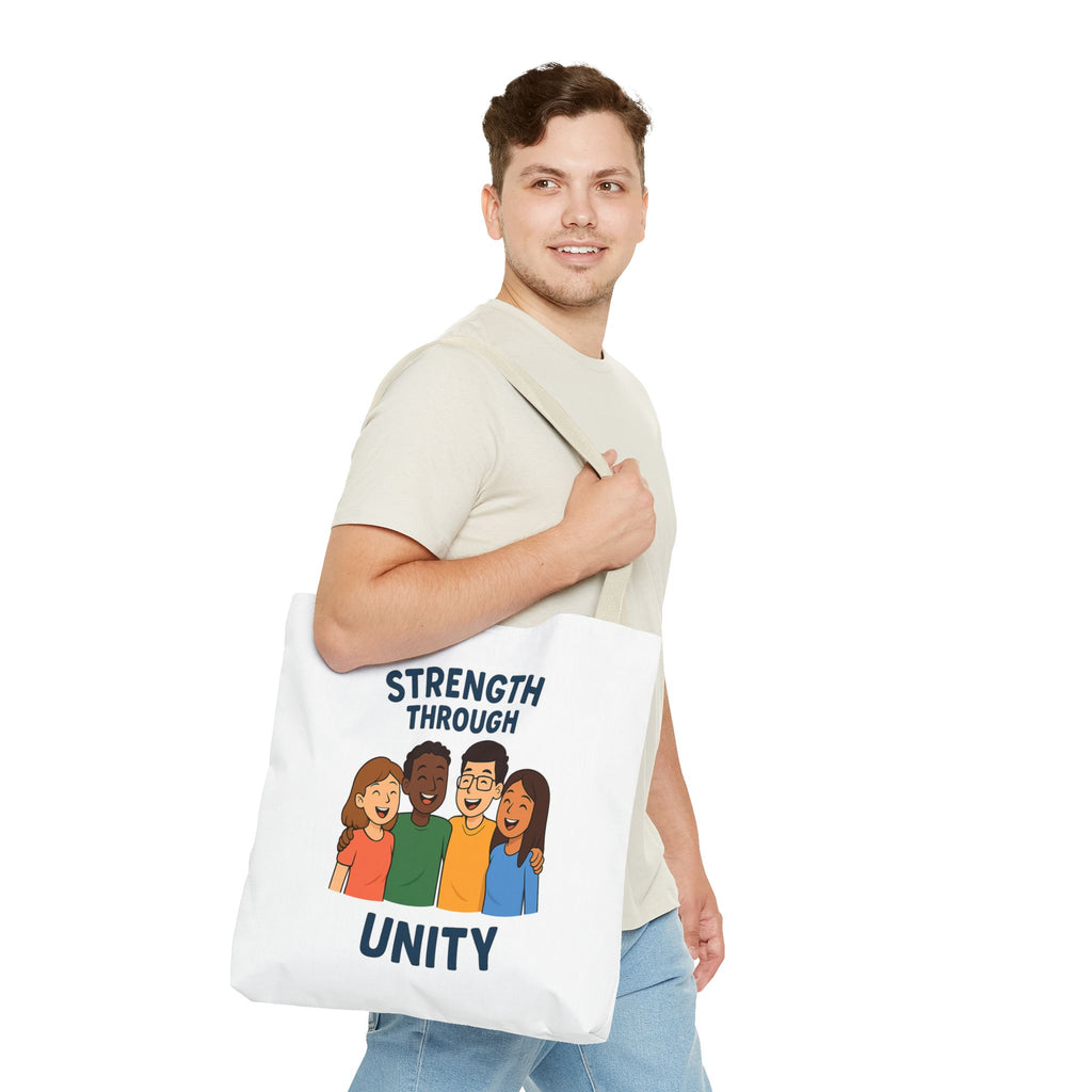 Unity Tote Bag | Strength Through Unity | Eco-Friendly Tote | Gift for Friends | Motivational Carryall | Community Spirit Bag - Wayal Store