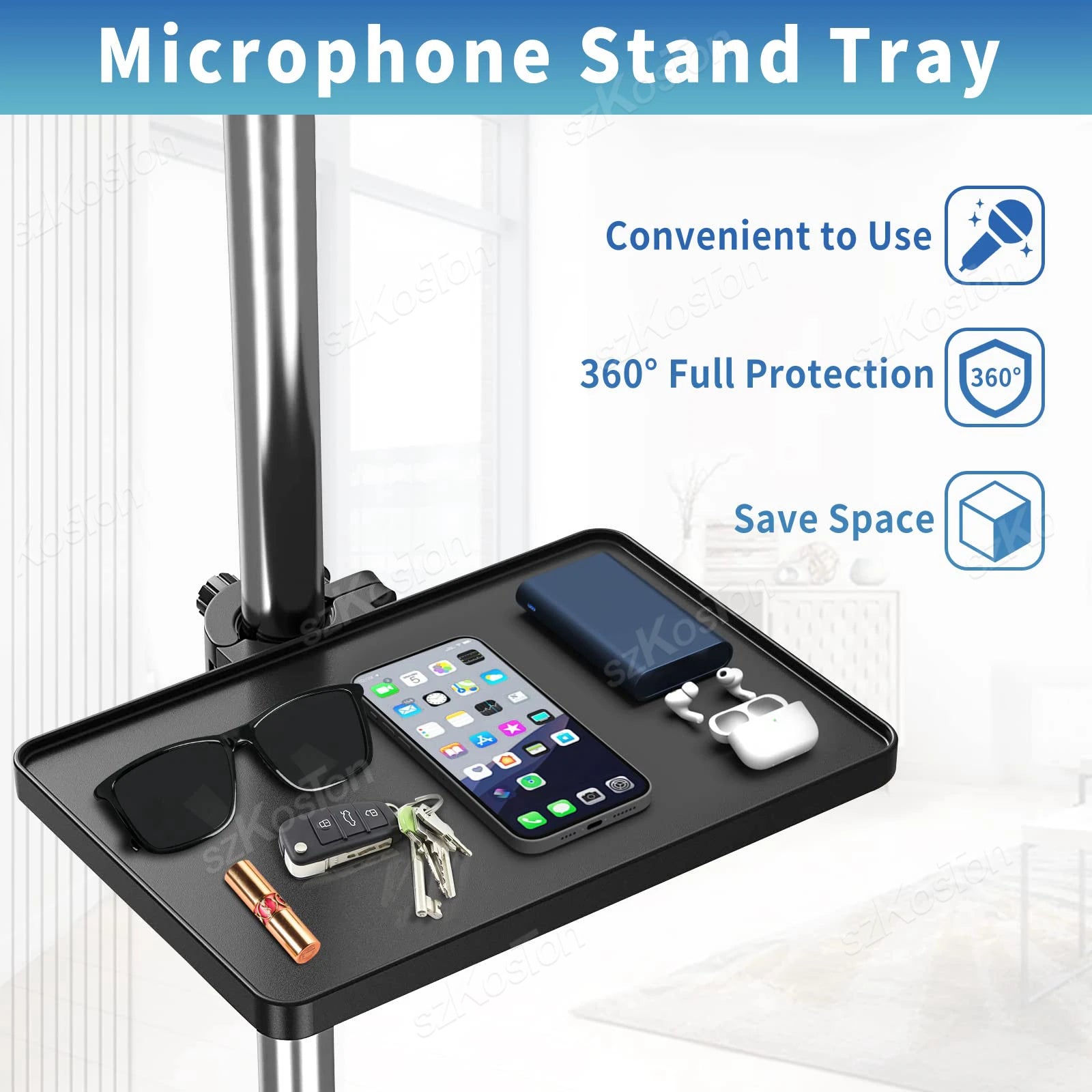 Universal Microphone Stand Tray High Quality Plastic Recording Sound Card Tray Live Streaming Music Stand Studio Mic Accessories - Wayal Store