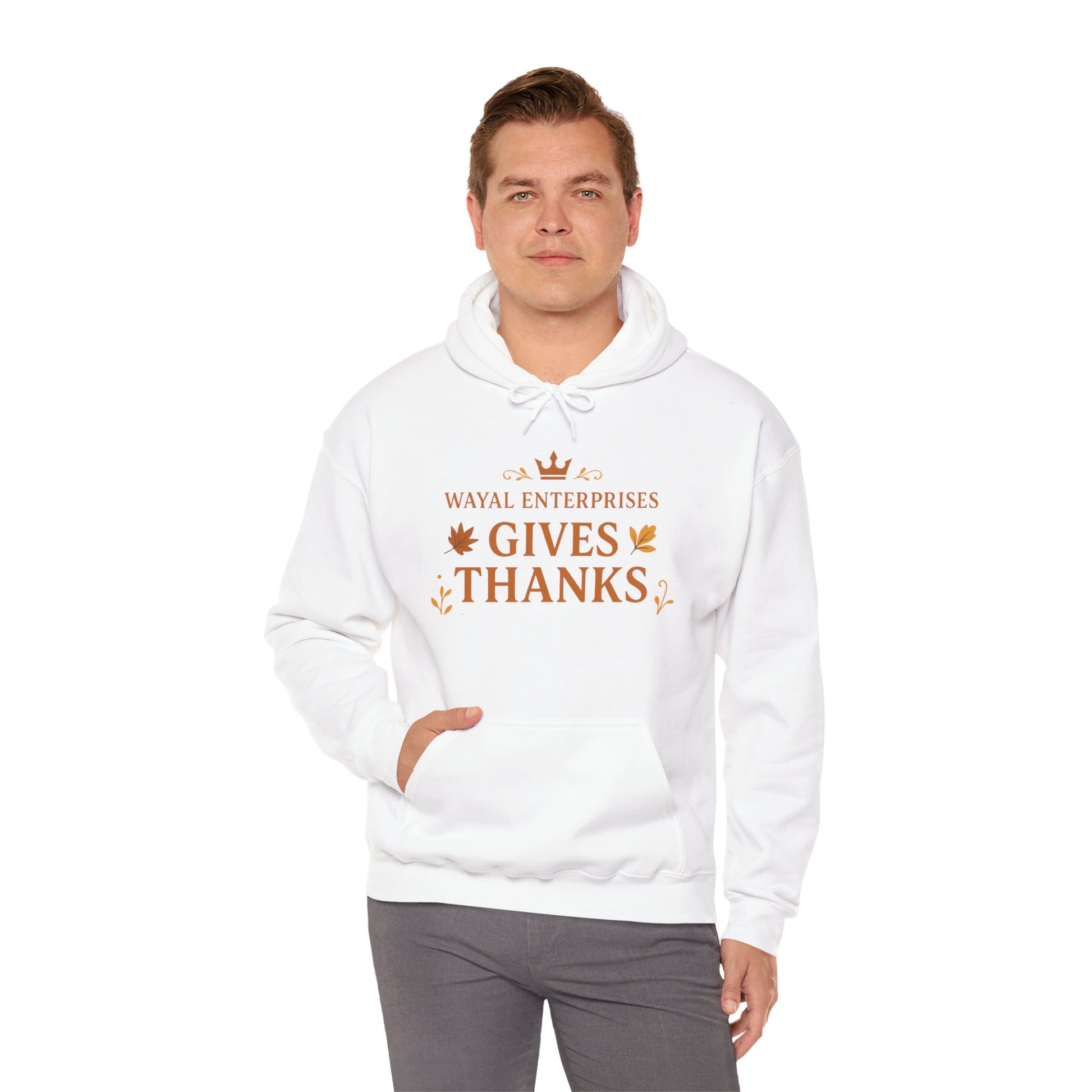 Thanksgiving Hoodie - Unisex Heavy Blend™ Sweatshirt with 'Gives Thanks' Design - Wayal Store