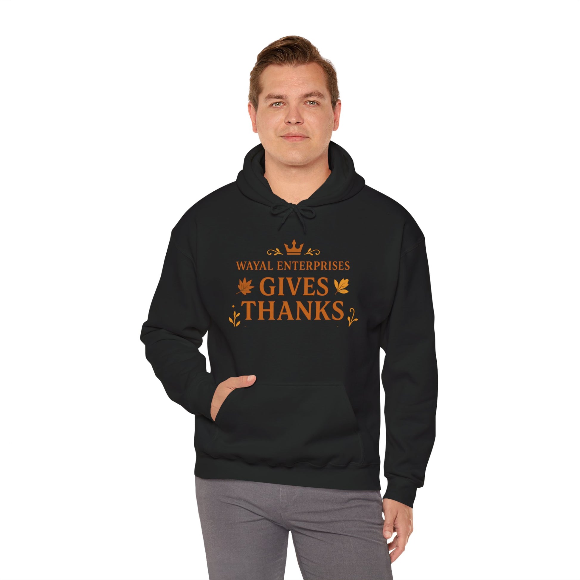 Thanksgiving Hoodie - Unisex Heavy Blend™ Sweatshirt with 'Gives Thanks' Design - Wayal Store