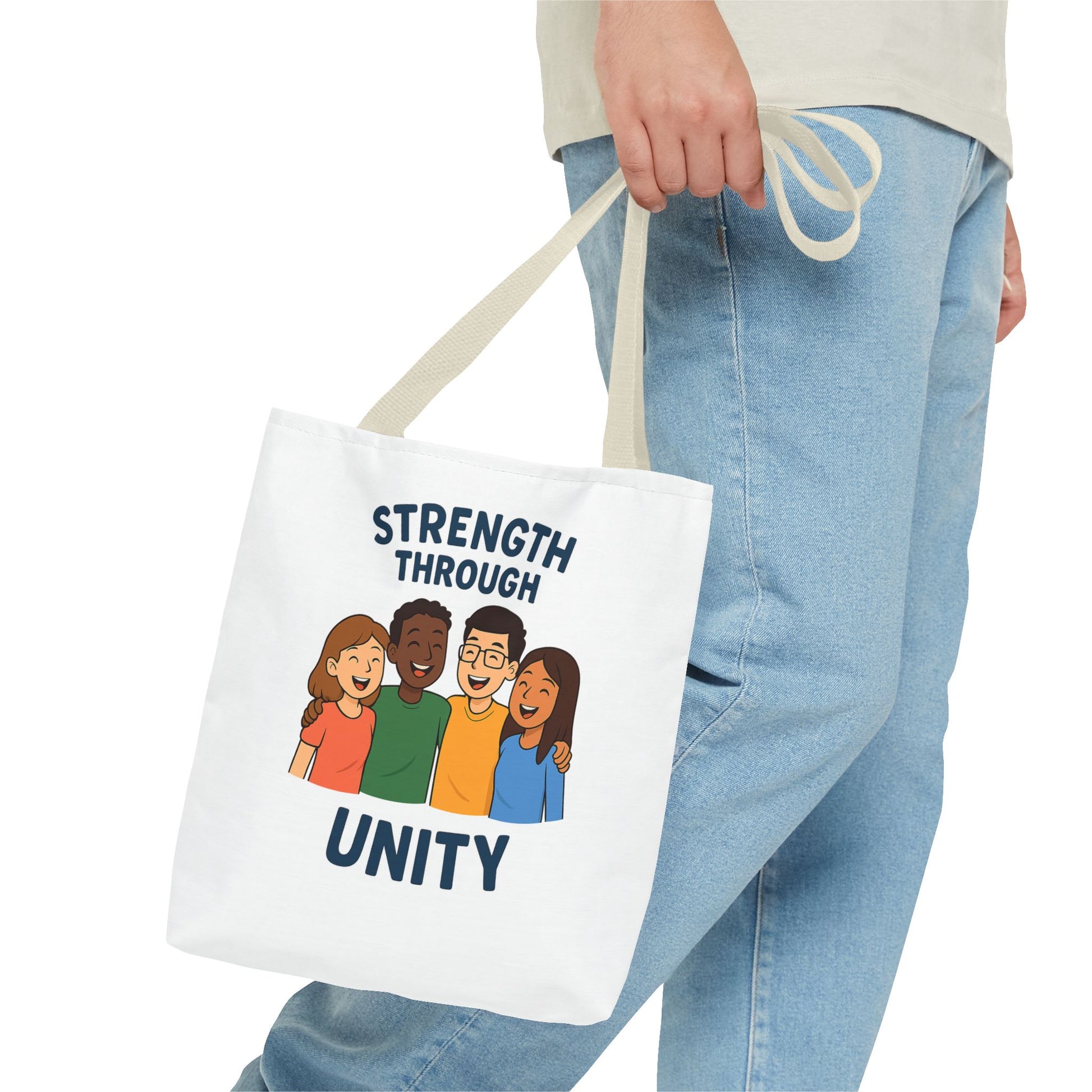 Unity Tote Bag | Strength Through Unity | Eco-Friendly Tote | Gift for Friends | Motivational Carryall | Community Spirit Bag - Wayal Store