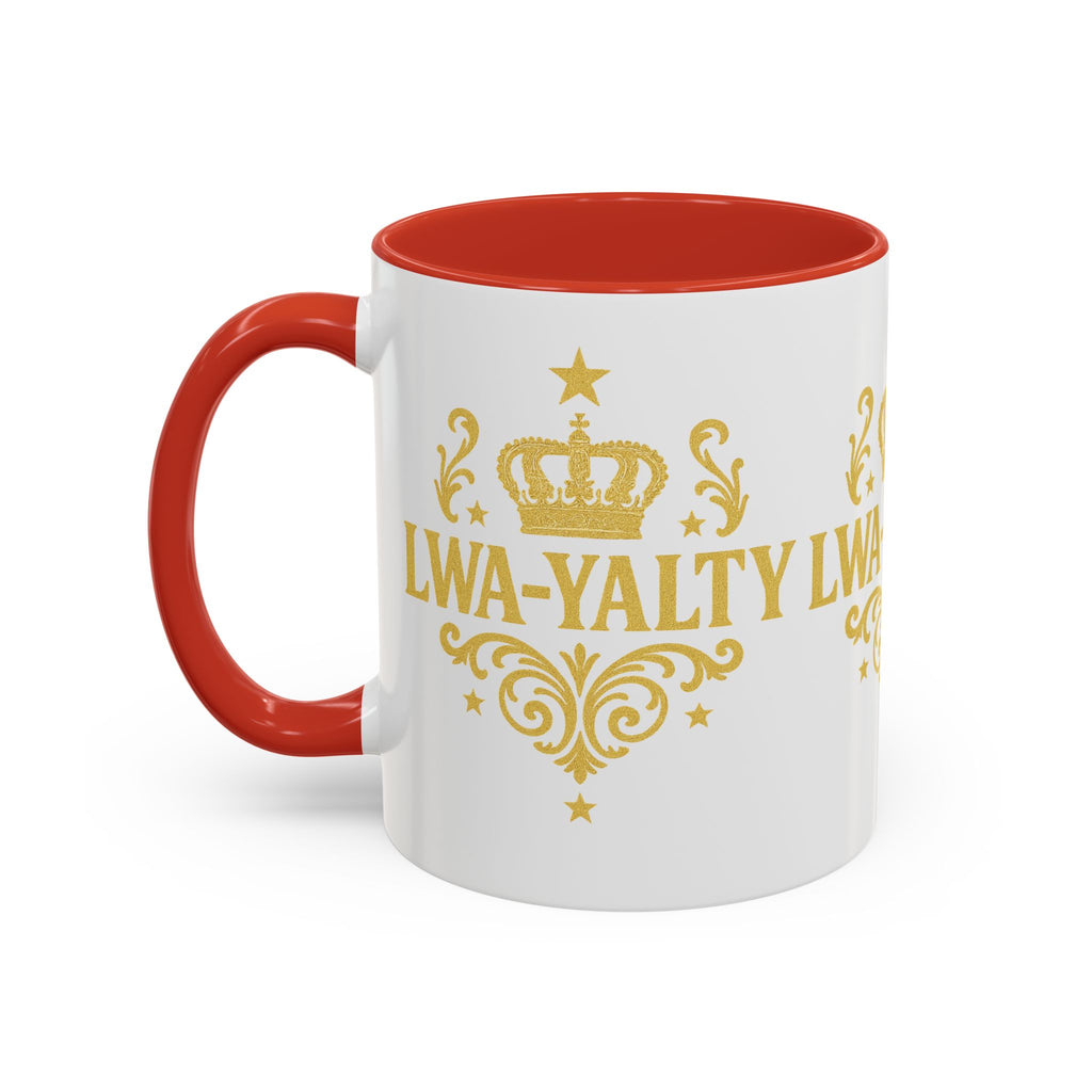 Regal Crown Accent Coffee Mug - Royalty Lwa-Yalty, Unique Gift for Coffee Lovers, Home Decor, Birthday, Celebration - Wayal Store