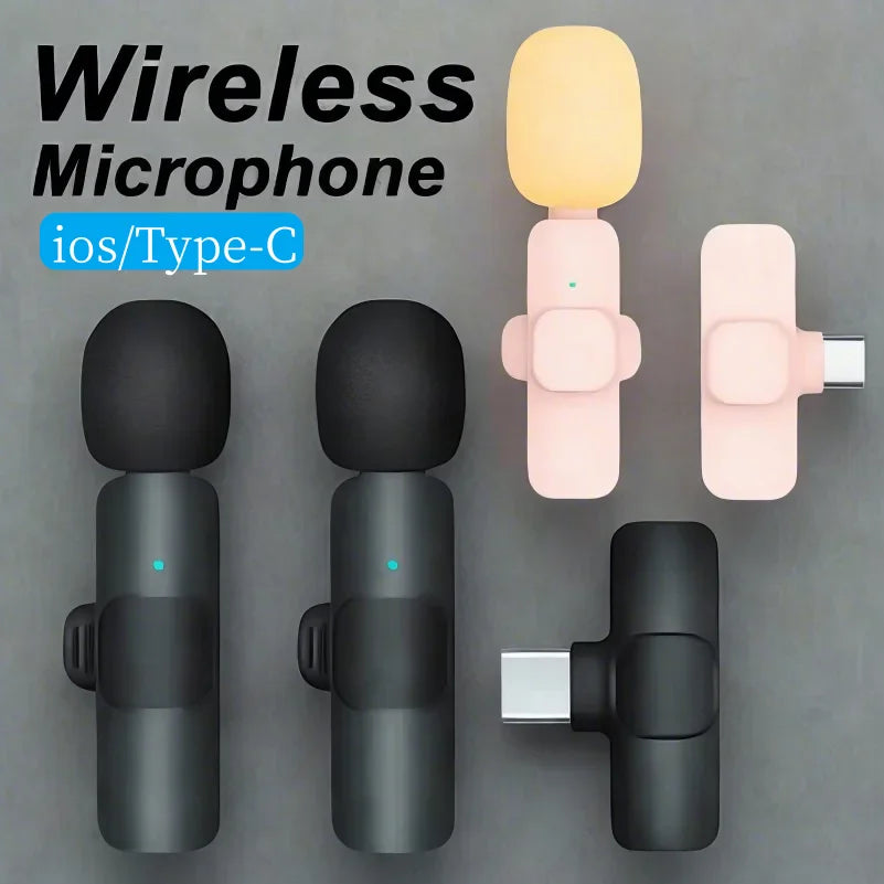 Portable Wireless Lavalier Microphone for Live Streaming/YouTube/TikTok/Facebook Live Noise Reduction Mic For iPhone/Android - Wayal Store