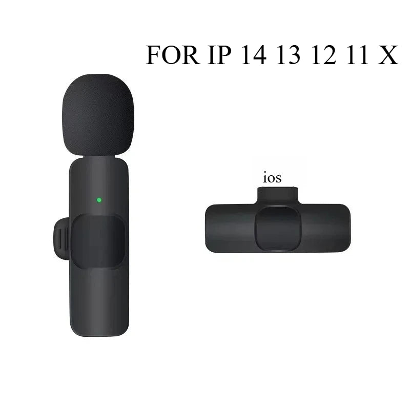 Wireless Lavalier Microphone For iPhone 15/16/17 Series Android Devices Noise Cancelling Mini Lapel Microphone for Vlogging Mic - Wayal Store