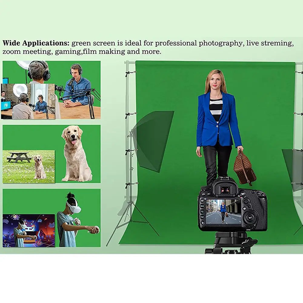 Photography Background Backdrop Cloth Smooth Green White Black Pure Cotton Chromakey Screen Photo Studio Live Streaming - Wayal Store