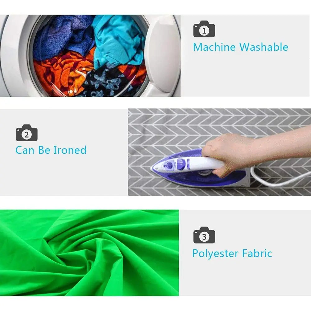 Photography Background Backdrop Cloth Smooth Green White Black Pure Cotton Chromakey Screen Photo Studio Live Streaming - Wayal Store