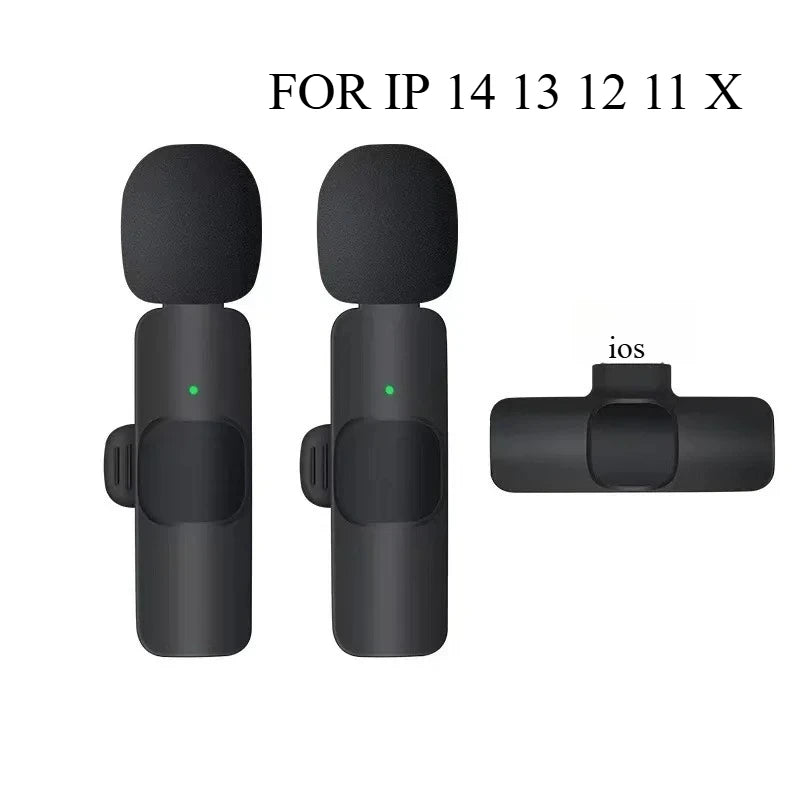 Wireless Lavalier Microphone For iPhone 15/16/17 Series Android Devices Noise Cancelling Mini Lapel Microphone for Vlogging Mic - Wayal Store