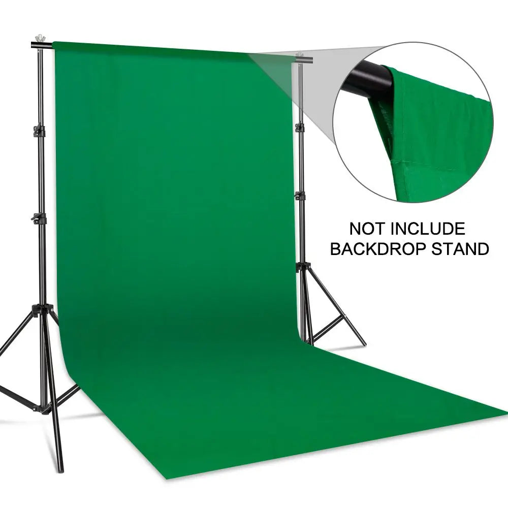 Photography Background Backdrop Cloth Smooth Green White Black Pure Cotton Chromakey Screen Photo Studio Live Streaming - Wayal Store