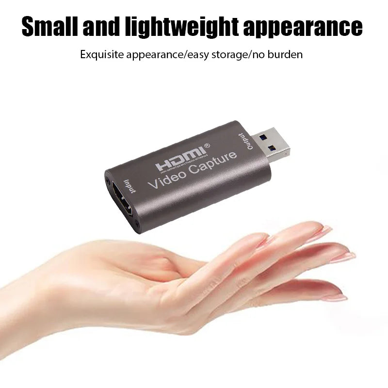 USB 3.0 Video Capture Card 4K 60HZ HDMI-compatible Video Grabber Live Streaming Box Recording for PS4 XBOX Phone Game DVD Camera - Wayal Store